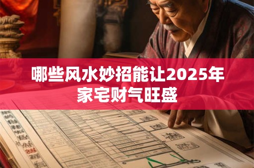哪些风水妙招能让2025年家宅财气旺盛