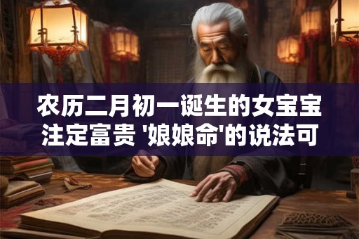 农历二月初一诞生的女宝宝注定富贵 '娘娘命'的说法可信吗