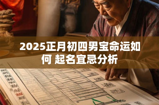 2025正月初四男宝命运如何 起名宜忌分析