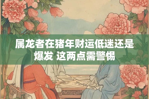 属龙者在猪年财运低迷还是爆发 这两点需警惕