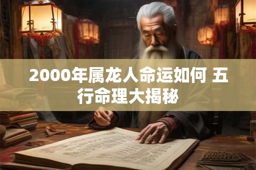 2000年属龙人命运如何 五行命理大揭秘