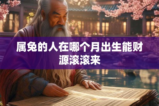 属兔的人在哪个月出生能财源滚滚来