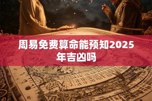 周易免费算命能预知2025年吉凶吗