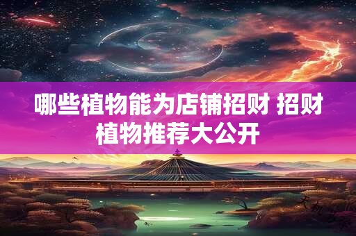 哪些植物能为店铺招财 招财植物推荐大公开