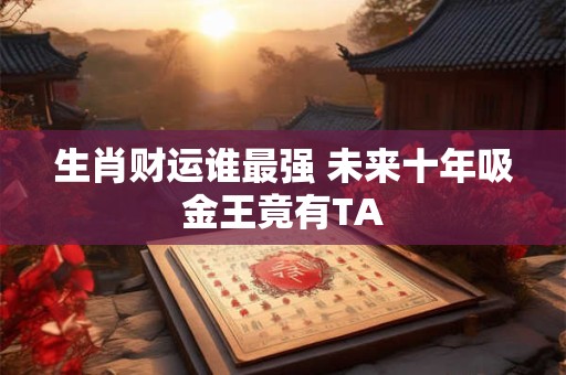 生肖财运谁最强 未来十年吸金王竟有TA