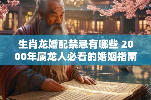 生肖龙婚配禁忌有哪些 2000年属龙人必看的婚姻指南