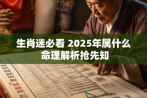 生肖迷必看 2025年属什么 命理解析抢先知