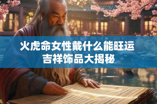 火虎命女性戴什么能旺运 吉祥饰品大揭秘