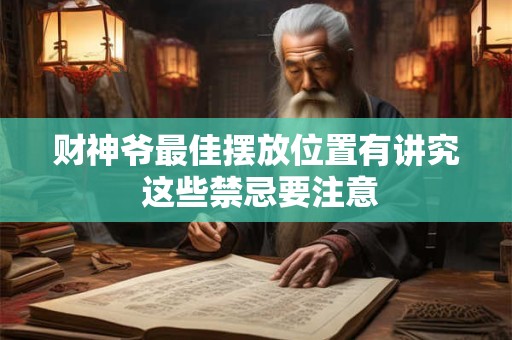 财神爷最佳摆放位置有讲究 这些禁忌要注意