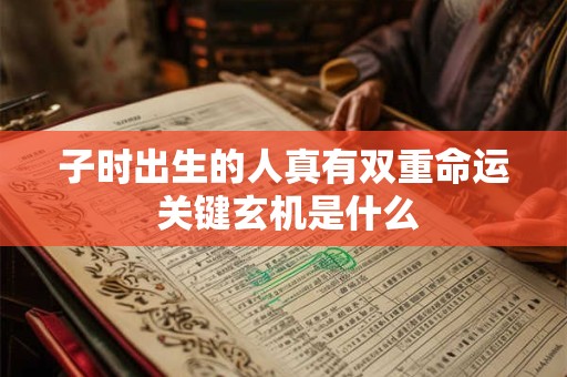 子时出生的人真有双重命运 关键玄机是什么