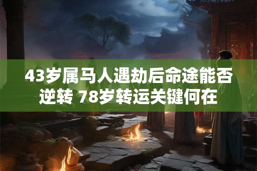 43岁属马人遇劫后命途能否逆转 78岁转运关键何在