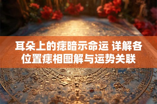 耳朵上的痣暗示命运 详解各位置痣相图解与运势关联