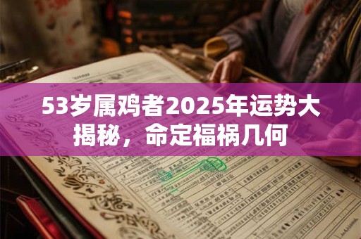 53岁属鸡者2025年运势大揭秘，命定福祸几何