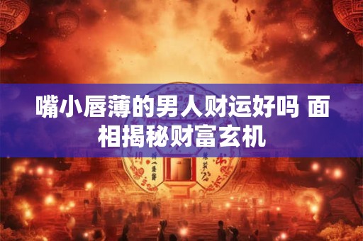嘴小唇薄的男人财运好吗 面相揭秘财富玄机
