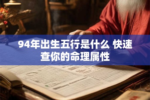 94年出生五行是什么 快速查你的命理属性