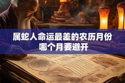 属蛇人命运最差的农历月份 哪个月要避开
