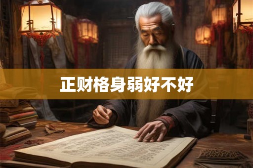 正财格身弱好不好