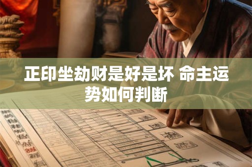 正印坐劫财是好是坏 命主运势如何判断