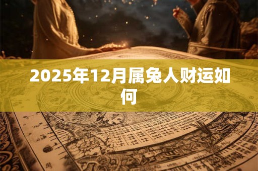 2025年12月属兔人财运如何