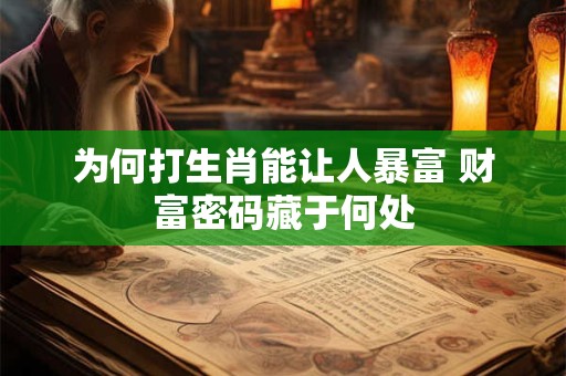 为何打生肖能让人暴富 财富密码藏于何处