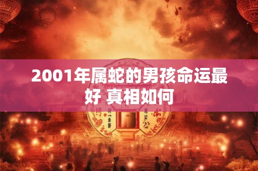 详细阅读:2001年属蛇的男孩命运最好 真相如何 2001年属蛇的男孩命运最好 真相如何