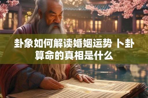 卦象如何解读婚姻运势 卜卦算命的真相是什么