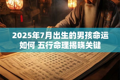 2025年7月出生的男孩命运如何 五行命理揭晓关键