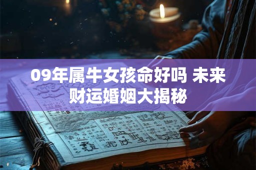 09年属牛女孩命好吗 未来财运婚姻大揭秘