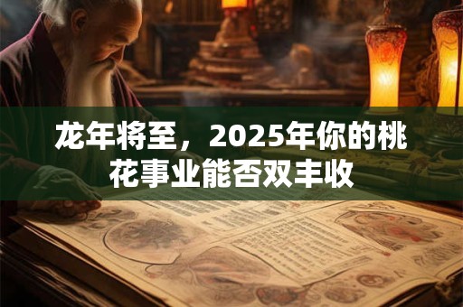 龙年将至，2025年你的桃花事业能否双丰收