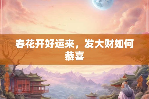 春花开好运来，发大财如何恭喜