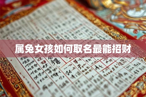属兔女孩如何取名最能招财