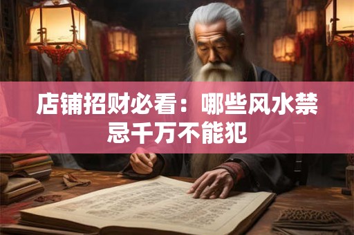 店铺招财必看：哪些风水禁忌千万不能犯
