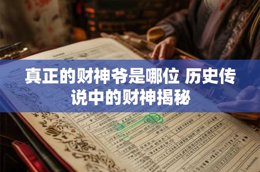真正的财神爷是哪位 历史传说中的财神揭秘