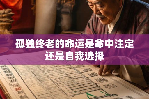 孤独终老的命运是命中注定还是自我选择
