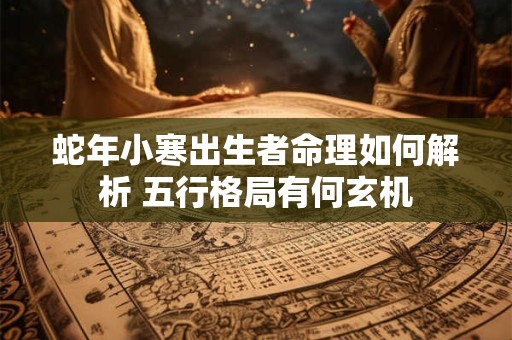 蛇年小寒出生者命理如何解析 五行格局有何玄机