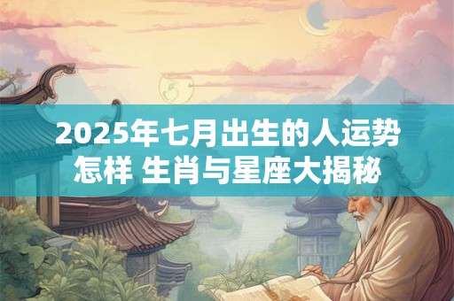 2025年七月出生的人运势怎样 生肖与星座大揭秘