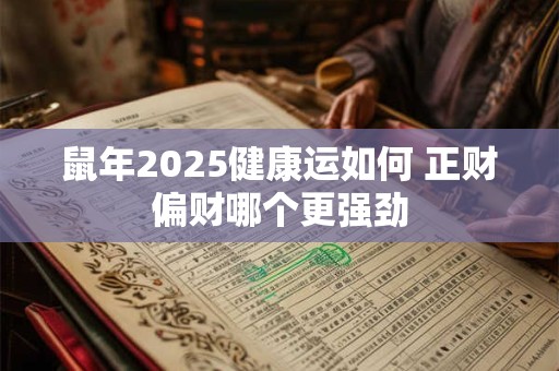 详细阅读:鼠年2025健康运如何 正财偏财哪个更强劲 鼠年2025健康运如何 正财偏财哪个更强劲