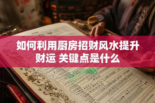如何利用厨房招财风水提升财运 关键点是什么