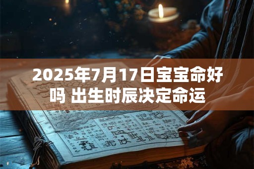 2025年7月17日宝宝命好吗 出生时辰决定命运
