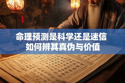 命理预测是科学还是迷信 如何辨其真伪与价值