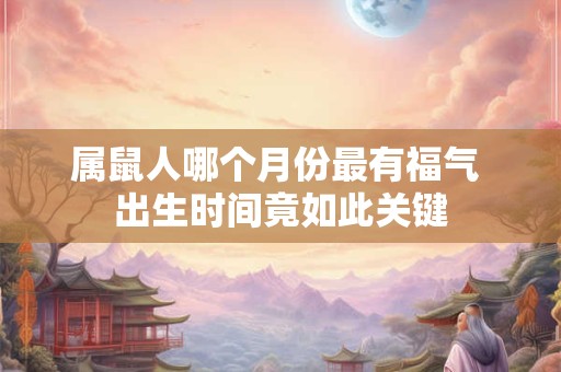 属鼠人哪个月份最有福气 出生时间竟如此关键