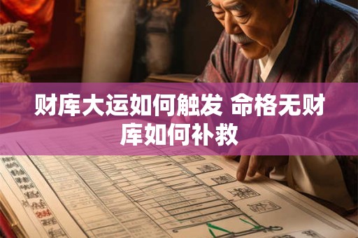 财库大运如何触发 命格无财库如何补救