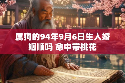 属狗的94年9月6日生人婚姻顺吗 命中带桃花