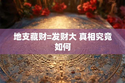 地支藏财=发财大 真相究竟如何