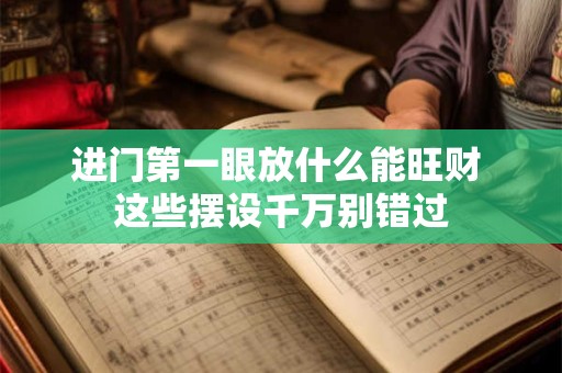 进门第一眼放什么能旺财 这些摆设千万别错过