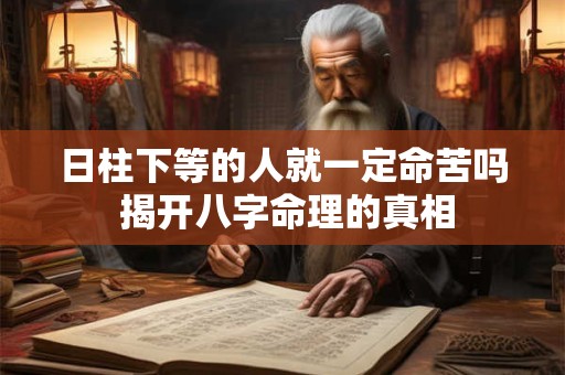日柱下等的人就一定命苦吗 揭开八字命理的真相
