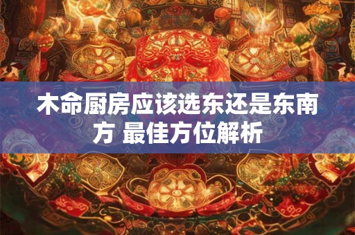 木命厨房应该选东还是东南方 最佳方位解析