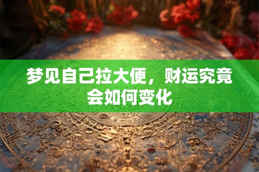 梦见自己拉大便，财运究竟会如何变化