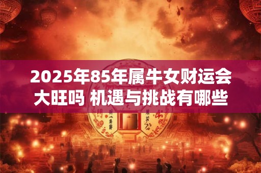 2025年85年属牛女财运会大旺吗 机遇与挑战有哪些
