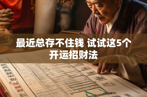 最近总存不住钱 试试这5个开运招财法